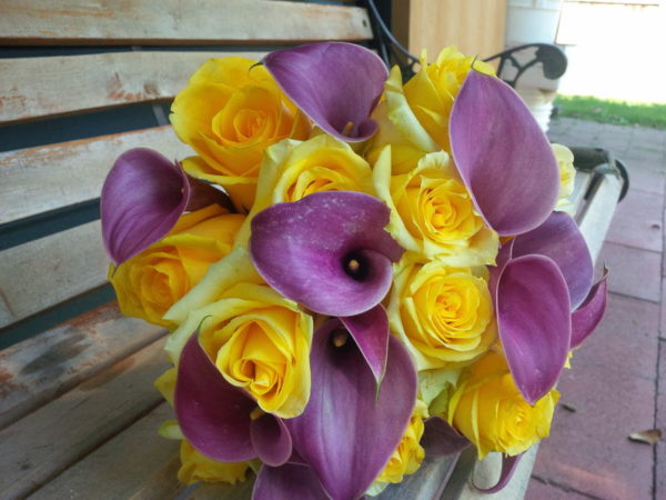 Wedding in Yellow and Purple